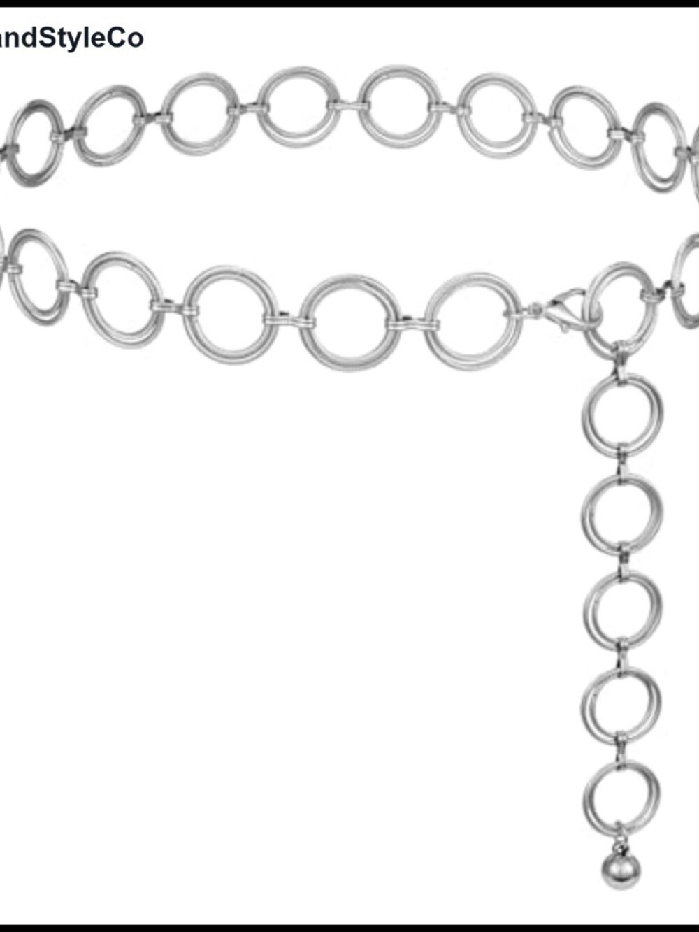 Gold Plated Metal Link Body Chain Belt O-Ring Multilayer Waist Belt for Jeans